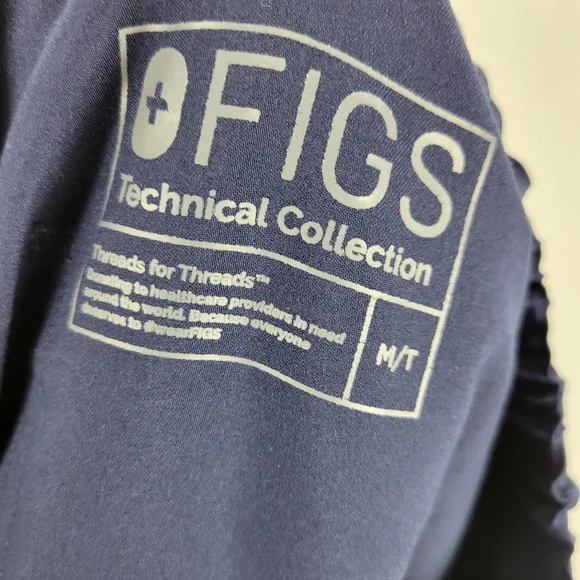 Figs Technical Collection Pull On Tie Waist Straight Leg Scrub Pants Tall - Picture 11 of 11